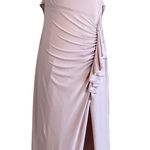 AQUA  Backless Sleeveless Ruffled Long Column Evening Gown Pink Size 4 Dress Photo 0