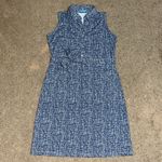 J. McLaughlin  Dolly Sleeveless Collared Button Front Dress Blue Windowpane‎ M Photo 1