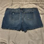 Torrid Blue Distressed Jean Shorts with Frayed Hem Photo 3