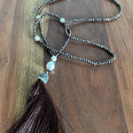 Anthropologie ‎ Brown Tassel Stunning statement necklace Photo 0