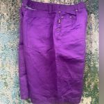 Vintage 90s Gennera Collection purple high waist baggy long shorts, size 8/10 Photo 7