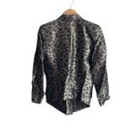 SMYTHE Film Fest Sharp Shoulder Blazer Metallic Leopard Gray Size 2 Photo 2