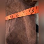 Ecru  Brown Suede Short Sleeve Shirt Photo 8