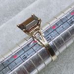 Vintage BADAVICI 10K 10KT Karat Dark Red Emerald Cut Yellow Gold Ring Sz 6.75 Photo 5