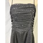 Taboo Vintage Y2K  Black Ruched Glitter Mesh Party Prom Dance Dress 12/14 Photo 9