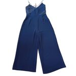 C/MEO COLLECTIVE  spaghetti strap silk detail jumpsuit size large navy Photo 3