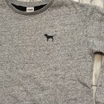 PINK - Victoria's Secret NWOT Victoria's Secret Pink women's small gray/black cropped sweatshirt Photo 2