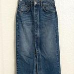 Current/Elliott NWT Womens Skirt Blue Denim Jean The Insignia Midi Size 26 Photo 0