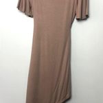 Lovers + Friends  Asymmetrical Midi Dress Tan NWT Photo 3