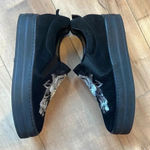 GABRIELLA MICHEL Michel Embroidered Rose Slip On Suede Sz 38 Black Photo 2