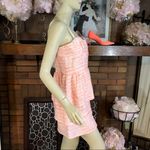 Alice + Olivia  PEACH AND CREAM TIERED TWEED MINI DRESS (6) Photo 4