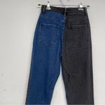 PacSun  Black & Blue Contrast High Rose Straight Jeans Womens 23 Two Tone Fall Photo 6