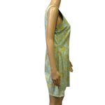 Marsh Landing  Vintage Tropical Cotton Sleeveless Teal Zip Back Dress Womens 10 Photo 2