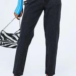 Princess Polly Black Straight-Leg Jeans Photo 0
