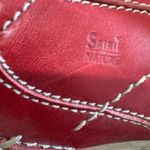 Casual Red Leather Women's Loafers sz 41 Photo 4