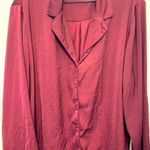 Banana Republic  Women’s Burgundy Satin Pajama Set Size XL Photo 0