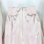 90s Vintage ACROBAT Womens Bomber Track Jacket Pink Silk Zip Up Rhinestone "D" Photo 6