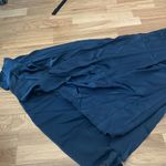 SET michael lo sordo silk navy cut out high slit crop top skirt set Size 2 Photo 11