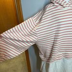 Pilcro Anthropologie Hooded Sweatshirt Twofer Mini Dress NEW pink white striped Photo 3