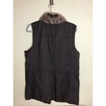J.Jill Women Vest with Fur Trim Collar Sz. Lrg Brown EUC Winter layering piece Photo 1