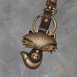 Chala Nwt Gemini Gray Crossbody Bag Purse With Fox Keychain Photo 7