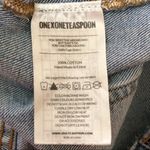 One Teaspoon ONE X Le Cat Distressed Denim Mini Skirt Photo 5