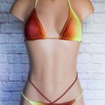 Boutique Red and Yellow, Ombré, Bikini Set Photo 0