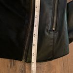 Gianni Bini  Women's M Medium Black Jacket Short Zipper Faux Leather Motto Photo 7