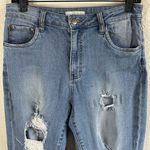 BP . Womens Distressed Mom Jean Straight Baggy Leg Ripped Light Wash Size 27 Photo 1