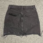 Abercrombie & Fitch  Ultra High Rise Curve Love Black Denim Mini Skirt Size 6 Photo 2