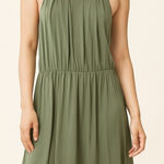 Alya Green Blocked Spaghetti Strap Mini Sundress Photo 0