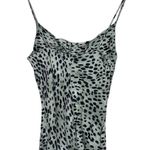 ZARA Leopard Print Cami Spaghetti Strap Drape Neck Tank Top Blouse XS Green Grey Photo 11