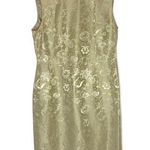 Escada vintage gold jacquard silk blend sleeveless shift dress Size L Photo 0