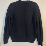 Sandro  Black Textured Knit Sweater Photo 5