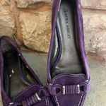 Laura Ashley  Suede Gwen Driving Loafers Eggplant Purple FABULOUS Wrap buckle sz8 Photo 2