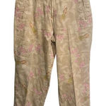 Tommy Bahama Hawaiian Print Cotton Silk Crop Pants - Size 8 Photo 0