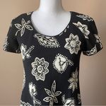 Liz Claiborne  | Black Floral Dress Sz 2P Photo 2