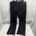 ZARA Women Black Cropped Flare Jeans Raw Hem Distressed Size 8 Photo 8