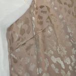 Topshop  | Beige Satin Leopard Print Shift Dress | Size 6 Photo 3
