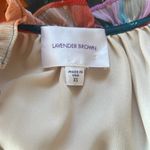Lavender Brown Anthropologie brand Lavender Multicolor Abstract Maxi Dress. Size XS Photo 4