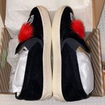 Soludos NEW! Size 5 BLACK Velvet Show Pony Sneakers Shoes Photo 4