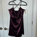 NWT DEX Plum Halter Velvet V Photo 1