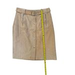 Michael Kors Women's Suede Skirt Size 6 Brown Knee Length with Belt Photo 3