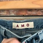 AMO Denim Jean Midi Skirt in Woodland Blue Size 00 Photo 4