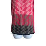 Carlisle  Women Top M Coral Argyle Rayon Textured Vibrant Layer Slinky‎ Comfort Photo 4