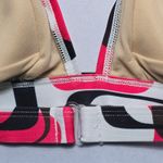 Catalina  Red Halter Tie Padded Swim Sports Bra Beach Bralette Bikini Top L Large Photo 3