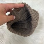 C.C. Brown Knit Pom Beanie Hat OS Photo 2