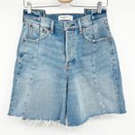 Abercrombie & Fitch Womens The 7" Dad Short High Rise Button Fly Denim Size 27 4 Photo 0