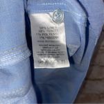 The Shirt by Rochelle Berens Ruffle Striped Shirt Size Small Blue Photo 5