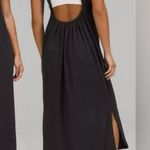 Lululemon Pima Cotton Open-Back Midi Dress Black Photo 0